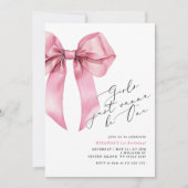 Meisjes willen One Pink Bow zijn 1e verjaardag Kaart (Voorkant)