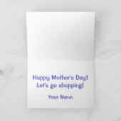 meisjes winkelen Moederdag Kaart (Binnen)