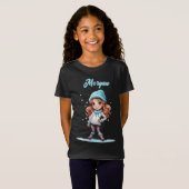 Meisjes Winter Ice Schaats Figuur Schaats Geperson T-shirt (Voorkant volledig)