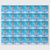 Meisjes Winter Ice Schaats Figuur Schaats Sneeuwvl Cadeaupapier (Vlak)