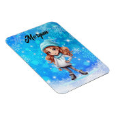 Meisjes Winter Ice Schaats Figuur Schaats Sneeuwvl Magneet (Rechterzijde)