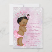 Meisjes Winter Wonderland Baby shower Kaart (Achterkant)