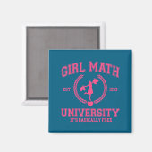Meisjes Wiskunde Universiteit Het is eigenlijk Gra Magneet (Voorkant / Achterkant)