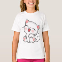 Meisjes wit en roze T-shirt