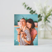 Meisjes Wit Liefde Script Met Hart Valentijn Briefkaart (Staand voorkant)