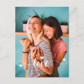 Meisjes Wit Liefde Script Met Hart Valentijn Briefkaart (Voorkant)