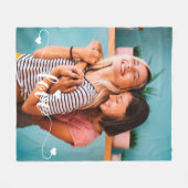 Meisjes Wit Liefde Script Met Hart Valentijn Fleece Deken (Voorkant (Horizontaal))