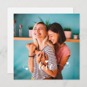 Meisjes Wit Liefdesschrift Met Hart Valentijn Feestdagenkaart (Voorkant / Achterkant)