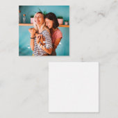 Meisjes Witte Liefde Script Met Hart Valentijn Notitiekaartje (Voorkant / Achterkant)