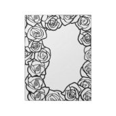 Meisjes witte rozen notitieblok (Linkerzijde)