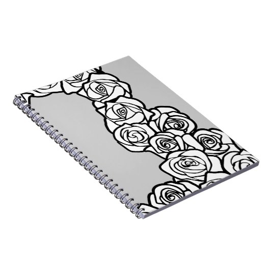 Meisjes  witte rozen notitieboek (Rechterzijde)