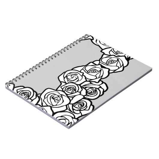 Meisjes witte rozen notitieboek (Linkerzijde)