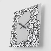 Meisjes  witte rozen vierkante klok (Hoek)