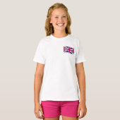 Meisjes Witte T-Shirt met Union Jack (Voorkant volledig)