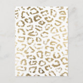 Meisjes witte vetknollen met goudluipaard briefkaart (Voorkant)