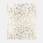 Meisjes witte vetknollen met goudluipaard fleece deken (Voorkant)