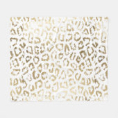 Meisjes witte vetknollen met goudluipaard fleece deken (Voorkant (Horizontaal))