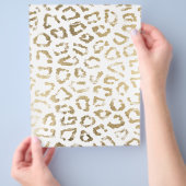 Meisjes witte vetknollen met goudluipaard flyer (Hand)