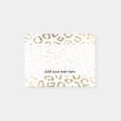 Meisjes witte vetknollen met goudluipaard post-it® notes (Voorkant)