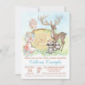 Meisjes Woodland Baby Vrienden Baby shower Kaart (Voorkant)