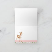 Meisjes Woodland Deer Baby shower Dank u Kaarten (Binnen)