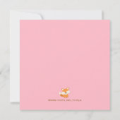 Meisjes Woodland Fox Baby shower Kaart (Achterkant)