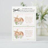 Meisjes Woodland Herten Luier Raffle Tickets Kaart (Staand voorkant)