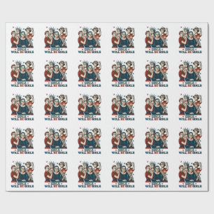 Meisjes worden meisjes feminisme vrouwen empowerme cadeaupapier