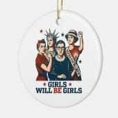 Meisjes worden meisjes feminisme vrouwen empowerme keramisch ornament (Links)