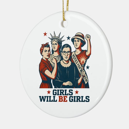Meisjes worden meisjes feminisme vrouwen empowerme keramisch ornament (Links)