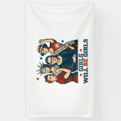 Meisjes worden meisjes feminisme vrouwen empowerme spandoek (Verticaal)