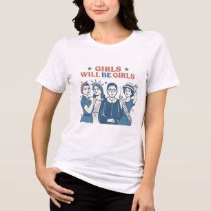 Meisjes worden meisjes · Feministisch 4 juli shirt