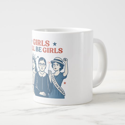 Meisjes worden meisjes op 4 juli grote koffiekop (Voorkant rechts)