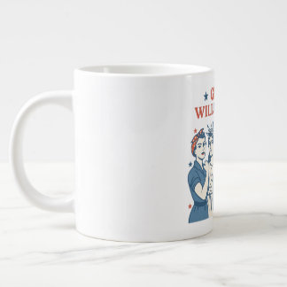 Meisjes worden meisjes op 4 juli grote koffiekop