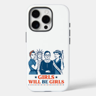 Meisjes worden patriottisch feministisch 4 juli iPhone 16 pro hoesje
