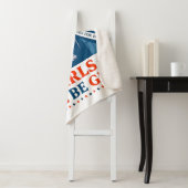 Meisjes worden patriottisch feministisch 4 juli sherpa deken (In situ)