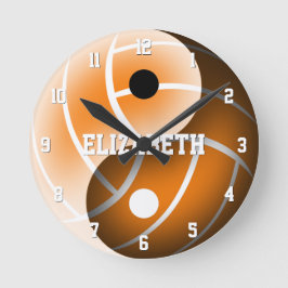 meisjes yin yang volleybal ronde klok