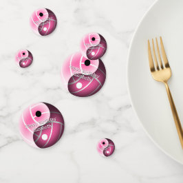 meisjes yin yang volleyball roze Elke kleurenverja Confetti