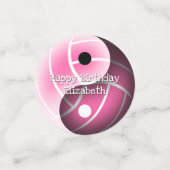 meisjes yin yang volleyball roze Elke kleurenverja Confetti (Kleine voorkant)