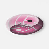 meisjes yin yang volleyball roze Elke kleurenverja Papieren Bordje (Gekanteld)