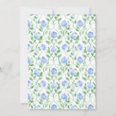 Meisjes zadelen Preppy Pony Horse Toile Verjaardag Kaart (Achterkant)