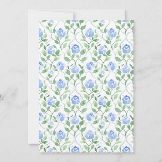 Meisjes zadelen Preppy Pony Horse Toile Verjaardag Kaart (Achterkant)