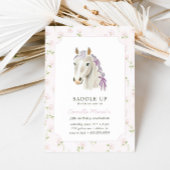 Meisjes Zadelen Up Preppy Pony Horse Roze Verjaard Kaart