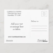 Meisjes Zebra Abstract | Paars monogram crèmeroze Briefkaart (Achterkant)