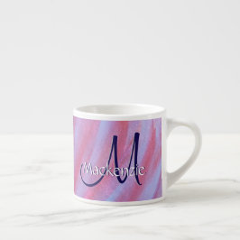 Meisjes Zebra Abstract | Paars monogram crèmeroze Espresso Kop