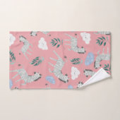 Meisjes zebra safari in het oerwoud roze meisje bad handdoek (Handdoek)