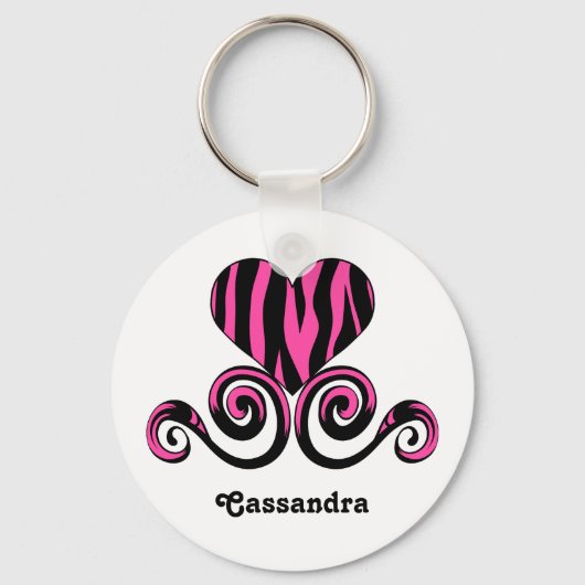 Meisjes zebrapatrimonum sleutelhanger (Voorkant)