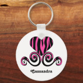 Meisjes zebrapatrimonum sleutelhanger (Voorkant)