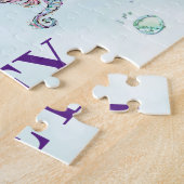 Meisjes Zeemeermin en Zee Dieren Persoonlijke naam Legpuzzel (Zijkant)