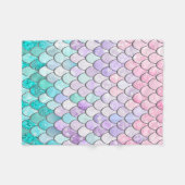 Meisjes Zeemeermin Fleece Deken (Voorkant (Horizontaal))